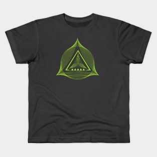 Triangle Green Pattern Kids T-Shirt